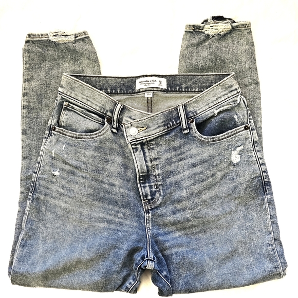 Abercrombie & Fitch Curve Love Super Skinny Ankle High Rise Jeans 29 Short - Picture 1 of 6